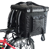 PK-92V: Insulated food delivery bag, premium large commercial food box for motorcycle, 18" L x 18" W x 18" H